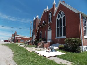church men working